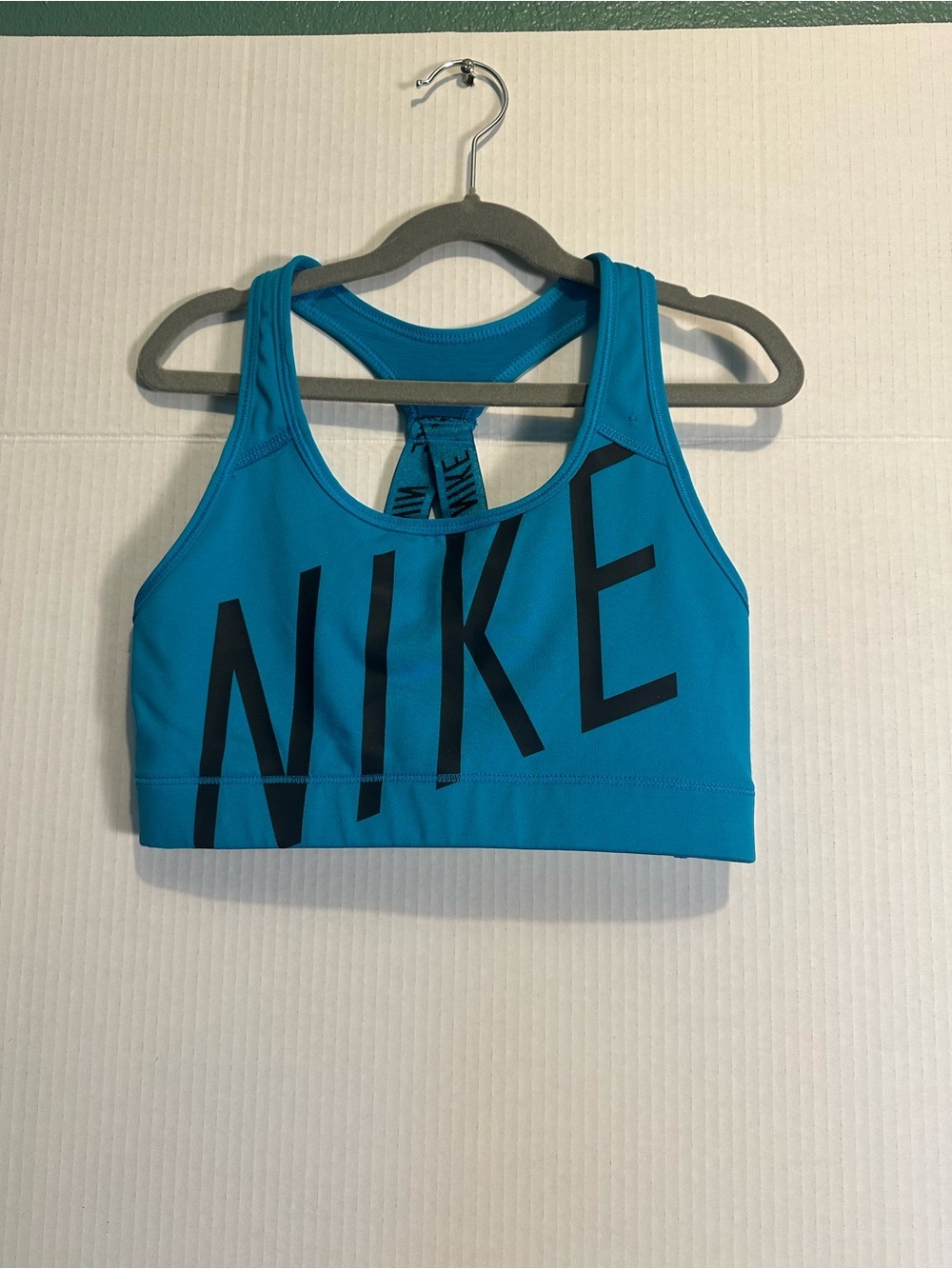 Nike Teal Blue Racerback Sports Tank with Black Accents